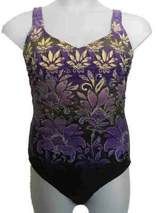 Traje de baño Christina púrpura violeta Reino Unido 10 traje de baño traje de baño acolchado - Imagen 1 de 3
