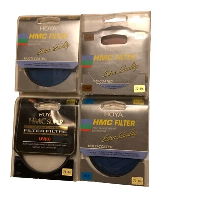 HOYA Filter Lot: 72mm, UV (0), FL-DAY, 80A, 80B      @c - Image 1 of 4