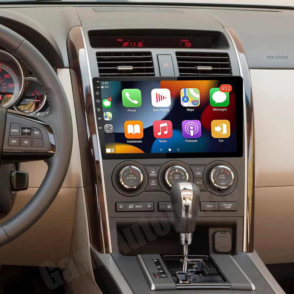 Radio estéreo para automóvil Android 13 Apple CarPlay GPS navegación WIFI para Mazda CX-9 2007-2015 Foto 1 de 4