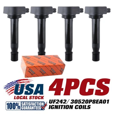 Paquete de 4 bobinas de encendido 30520P8EA01 para Honda Odyssey Acura 1999-2009 3,0/3,2/3,5 L Foto 1 de 4