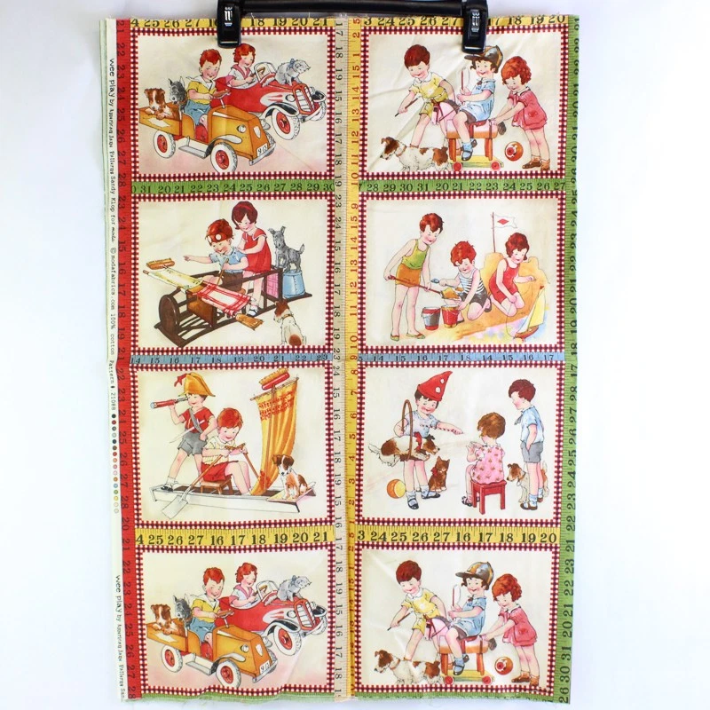 Moda Wee Play 21088 Woven Lightweight Quilting Cotton Fabric 42" W x 30 in Panel - Image 1 of 4