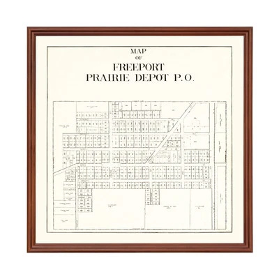 Old Map of Freeport, OH 1912 - Vintage Freeport Ohio Art - Image 1 of 4