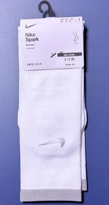 Nike SPARK Lightweight Reflective Crew Running Gym Socks DA3584-100 UK 13-15 - Image 1 of 4