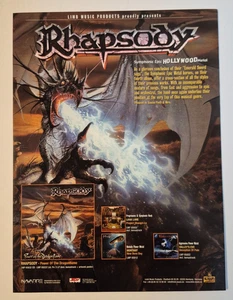 RHAPSODY "Power of the Dragonflame" Power Metal ~ Magazine Print/Promo Ad 2002 - Bild 1 von 1