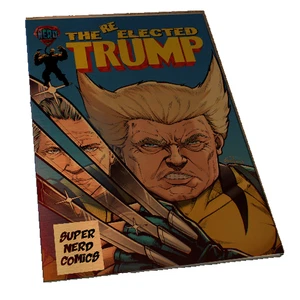 RARE ROSE GOLD METAL Hulk 340 DONALD TRUMP NEWSOM HOMAGE WOLVERINE COMIC! - Picture 1 of 4
