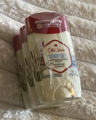 Desodorante antitranspirante Old Spice algodón cómodo limpio 2,6 oz - Lote de 3 Foto 1 de 4