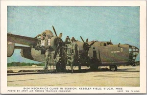 Segunda Guerra Mundial 1940 KESSLER FIELD, Biloxi Mississippi Postal "Clase de Mecánica B-24" - Imagen 1 de 2
