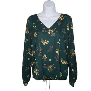 Blusa West Kei Top Talla Pequeña Verde Manga Larga Ceana Parte Inferior Elástica Nuevas Etiquetas - Imagen 1 de 6
