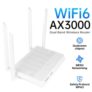 WiFi 6 AX3000 Mesh Router Dual Band 802.11AX High Speed WiFi 5G Wireless Router - Afbeelding 1 van 9