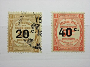 FRANCE 1917 POSTAGE DUE SET  SGD378-9  FINE USED/MINT - Picture 1 of 1