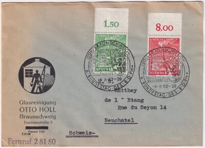 Berlin Mi.Nr. 89 OR & 90 OR auf Firmenbrief SST Braunschweig 1952 - Imagen 1 de 1