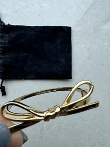 KATE SPADE NY Bow Hinged Bracelet in Yellow Gold NEW - Picture 1 of 19