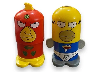 2013 Los Simpson Burger King Superhéroe Homero y figuras de juguete emergentes radiactivas Foto 1 de 3