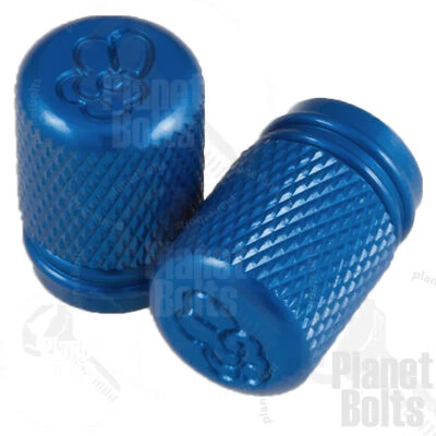 Cubierta de tapa de válvula azul 2x neumático GSXR 600 750 Ninja R1 R6 tapa agarre CNC aluminio Foto 1 de 3