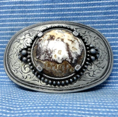 Cinturón vaquero occidental clásico hebilla chocolate chispas helado de colección años 80 .TWY733 Foto 1 de 4