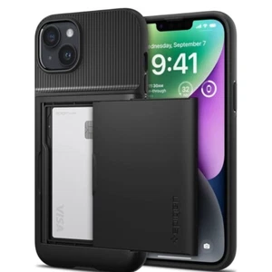 Spigen Slim Armor iPhone 14 Case with Card Holder - Photo 1 sur 9