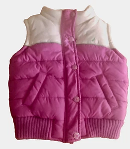 Nautica Kids Girls Two-tone Purple White Puffer Vest  2T (18-24M) - Picture 1 of 17