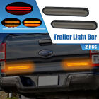 2Pcs 10? 100 Led Red And Yellow Trailer Light Bar For Park Stop Turn Signals