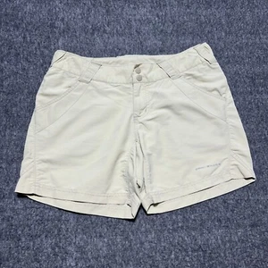 Columbia PFG Shorts Womens Small Chino Khaki Mid Rise Omni Shade - Picture 1 of 7