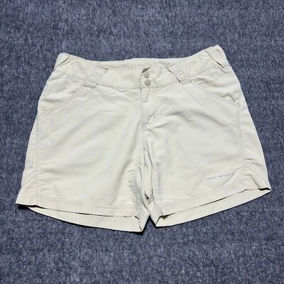 Columbia PFG Shorts Womens Small Chino Khaki Mid Rise Omni Shade - Image 1 of 4