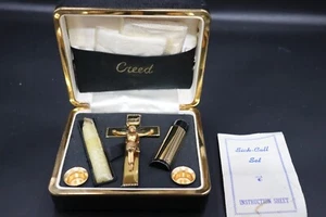 Vintage Katholischer Priester Krankenruf Set Set Glaubensbekenntnis unbenutzt Reise tragbar komplett - Bild 1 von 7