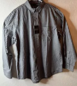 Herren Chap Langarm Knopfleiste Shirt Größe LG Karo Kleid Weihnachtsgeschenk - Bild 1 von 5