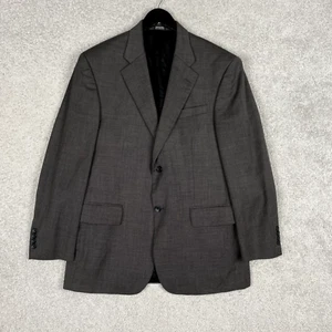 Geoffrey Beene Mens Gray Suit Jacket Coat 44R Wool Single Breasted Classic Fit - Picture 1 of 22