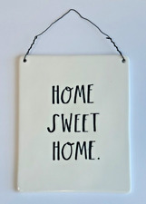 Rae Dunn Boutique Home Sweet Home stem print Magenta ceramic wall decor