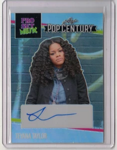 TEYANA TAYLOR 2023 Pop Century Pro Set Music Autograph Signed SILVER PRISMATIC - Picture 1 of 2