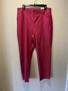 CHICOS So Slimming Brigitte Ankle Pants Women's Sz 2.5 Slim Leg Raspberry NWT - Picture 1 of 16