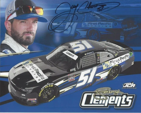 SIGNED 2021 JEREMY CLEMENTS "FIRST PACIFIC FUNDING" #51 NASCAR XFINITY POSTCARD Cover