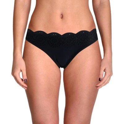 Stella McCartney 171350 Womens Embroidered Bikini Swim Bottom Black Size Small - Image 1 of 2