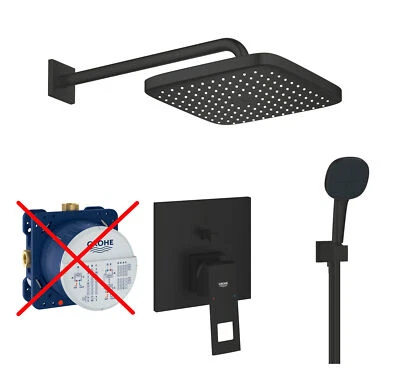 Grohe Duschsystem mit Duscharmatur Unterputz und Regendusche GSK01-ob schwarz - Bild 1 von 4