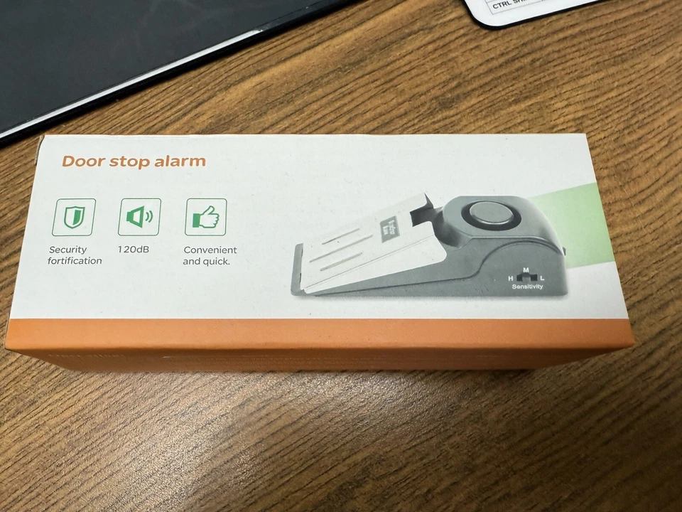 Door Stop Alarm with 120DB Siren Door Stopper for Home Travel Security US - Image 1 of 1