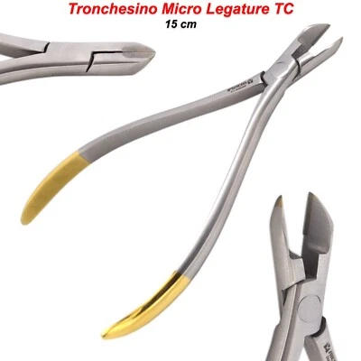 Ortodontiche Tronchesino Micro Legature TC Perni Filo Elastico Taglio Pinze 15cm - Immagine 1 di 4
