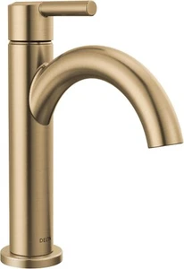 Grifo de baño Delta 15749LF Nicoli de un solo orificio en dorado - Imagen 1 de 7