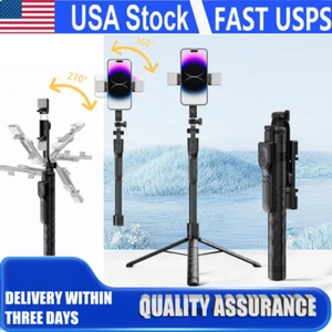 68" Profesjonalny uchwyt na telefon komórkowy + pilot Selfie Stick Statyw aparatu Stojak US - Zdjęcie 1 z 18