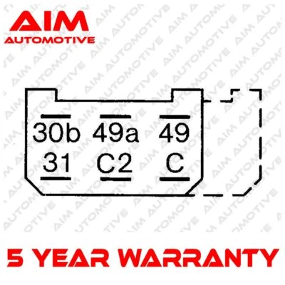 Indicator Flasher Unit AIM Fits Ford Transit 1991-2000 VW Transporter 1990-2003 - Image 1 of 4