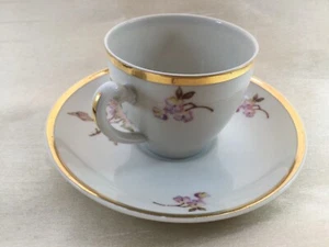 Portugal Demitasse Cup & Saucer - Green & White - Superb Condition - Picture 1 of 7