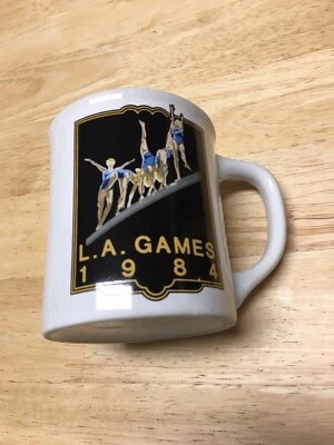 1984 LA Olympic Games Gymnastics Collectible Coffee Cup Mug Los Angeles - Image 1 of 4