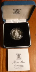 1988 GREAT BRITAIN UK - £1 POUND - ROYAL SHIELD - PROOF SILVER - OGP w/ COA - Picture 1 of 14