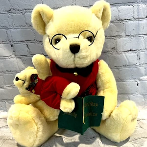 "Abuelo oso de peluche lectura clásicos navideños oso bebé peluche niños preferido 15" - Imagen 1 de 6