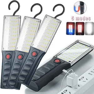 Rechargeable LED COB Work Light Mechanic Flashlight Lamp Magnetic Super Bright - Picture 1 of 24