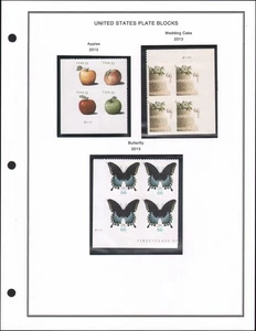 Colección de bloques de placas US #4721//4845 MNH VF 2013, en montajes en páginas de álbum - Imagen 1 de 15