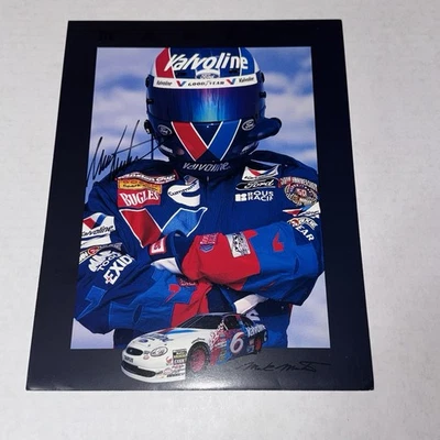 Mark Martin NASCAR HALL OF FAME signed #6 photo 1998 VALVOLINE FORD TAURUS 9x11 - Image 1 of 2