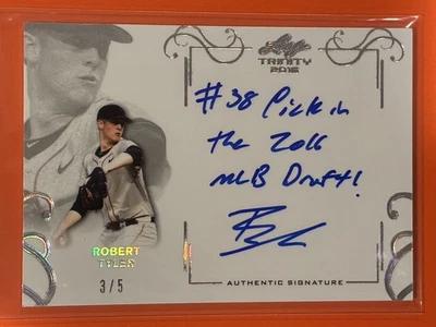 2016 Leaf Trinity Robert Tyler Signatures Silver Spectrum Auto /5 #A-RT1 - Image 1 of 2