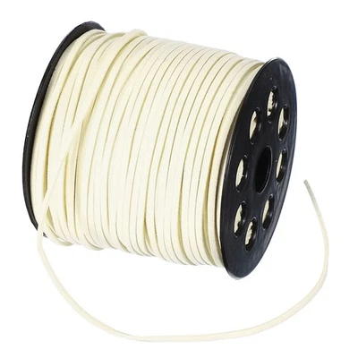 Шнур из искусственной замши кожи 2,6 мм x 100 ярдов кожаный шнур, бежевый - Изображение 1 из 4