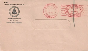 1927 Portland, Oregon 2¢ Meter Permit No. ? Cancel on Bell Telephone Adv. Cover - Picture 1 of 1