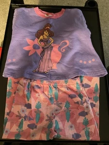 Vintage Disney Hercules Meg Purple Longsleve and Pink Pants - Girls 5 USA Rare! - Picture 1 of 13