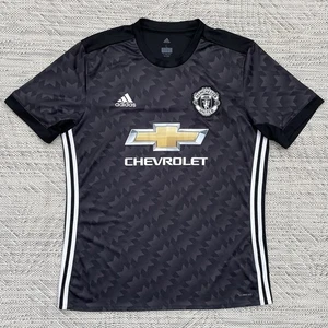 Manchester United 2017/18 Away Shirt Men's L Black Adidas Football Jersey - Picture 1 of 19